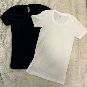 American apparel white & black t-shirts (2)